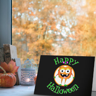 Tarjeta Gracioso, monstruo, Halloween