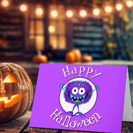 Tarjeta Gracioso, monstruo, Halloween