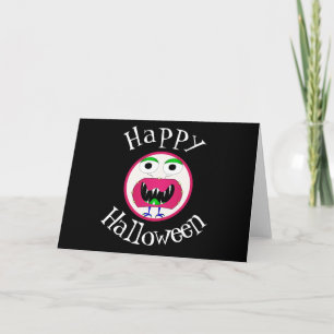 Tarjeta Gracioso, monstruo, Halloween
