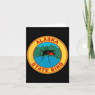 Tarjeta Gracioso Mosquito de Ave Estatal Alaska
