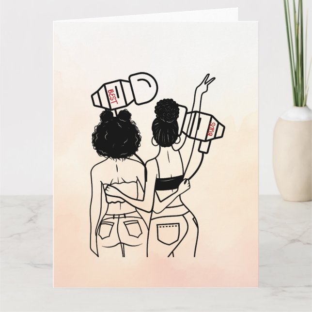 Tarjeta Gracioso musical Bestie Pun / Mejor Amigo (Anverso)