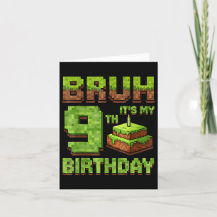 Tarjeta Gracioso niño de cumpleaños Bruh es mi noveno part