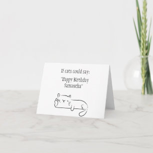 Tarjeta Gracioso nombre de cumpleaños Minimalista sarcásti