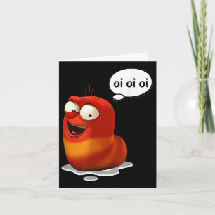 Tarjeta Gracioso Oi Oi Oi Meme Sarcástico De Gusano Rojo