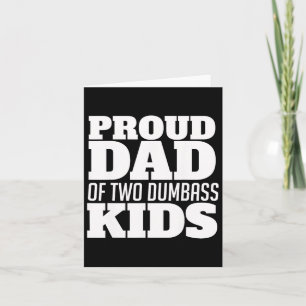 Tarjeta Gracioso Padre Orgulloso De Dos Hijos Tonto Padre