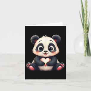 Tarjeta Gracioso Panda Love Heart Giant Bear Pandas Lover