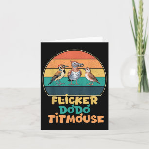 Tarjeta Gracioso parpadeo Dodo Titmouse Bird Watch Nature 