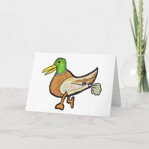 Tarjeta Gracioso pato