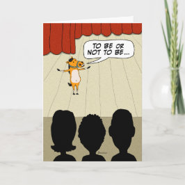 Tarjeta Gracioso pequeño caballo juega feliz aniversario
