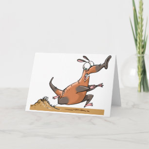 Tarjeta Gracioso Personalizado de Anteater Quirky Running