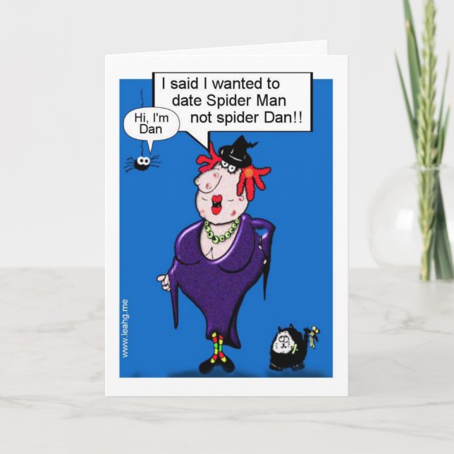 Tarjeta Gracioso personalizado de brujas Halloween persona (Anverso)