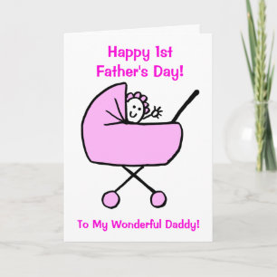 Tarjeta Gracioso Personalizado del Día del Primer Padre Ro