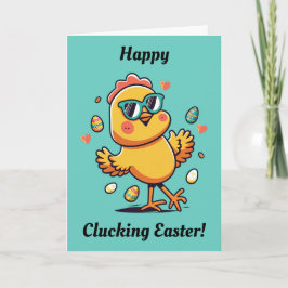 Tarjeta Gracioso pollo de Pascua