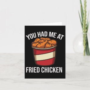 Tarjeta Gracioso pollo frito Lover Fast Food Bbq Grill Dru