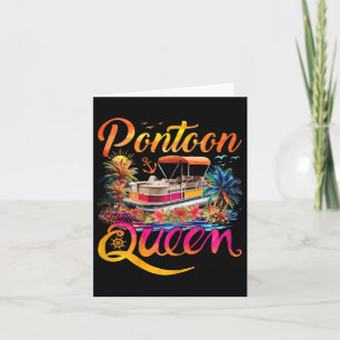 Tarjeta Gracioso Pontón Reina Chicas Mujeres Pontooning ba