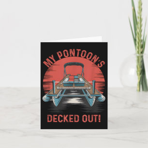 Tarjeta Gracioso Pontoon Lover Capitán Bote Pontoon en Bot
