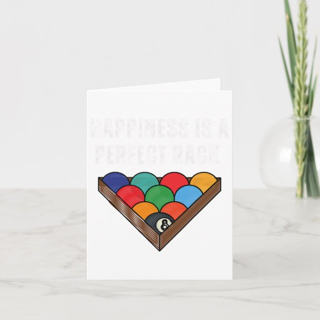 Tarjeta Gracioso Pool Perfect Rack Billiards Tee (Anverso)