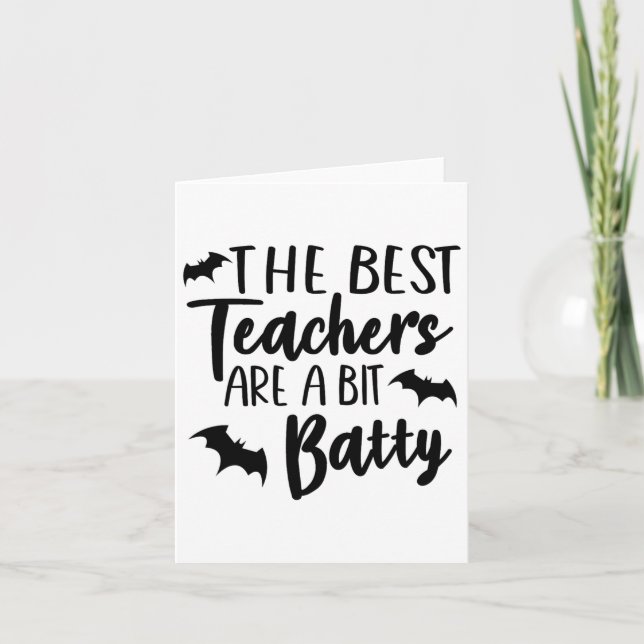 Tarjeta Gracioso profesor de Halloween Los mejores profeso (Anverso)