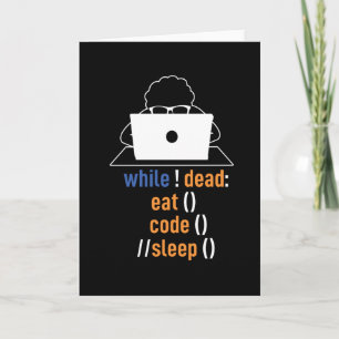 Tarjeta Gracioso programador codificador informático