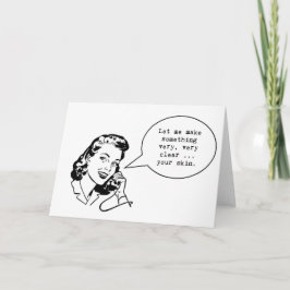 Tarjeta Gracioso protector de cuidado de la piel... Déjame