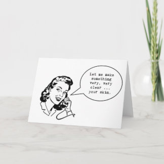 Tarjeta Gracioso protector de cuidado de la piel... Déjame
