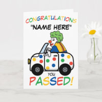Gracioso Prueba de conducción Felicitaciones Tarje