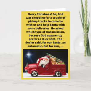 Tarjeta Gracioso Pun A Nuestro Señor Un Feliz Navidad Manu