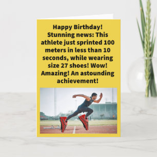 Tarjeta Gracioso Pun No Pequeños Pies Feliz Cumpleaños