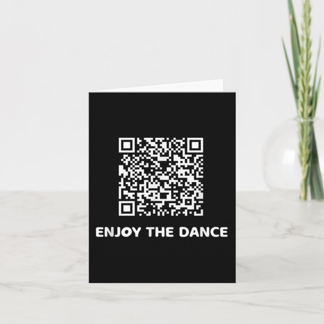 Tarjeta Gracioso Qr Trump Bailando código interactivo (Anverso)