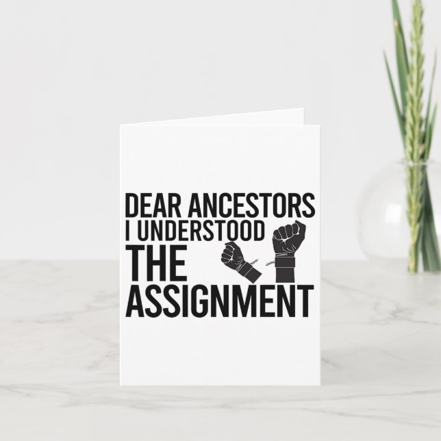 Tarjeta Gracioso Queridos Ancestros Que Entendí El Ignoran (Anverso)