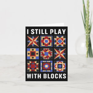 Tarjeta Gracioso Quilting Que Todavía Juego Con Blocks Qui