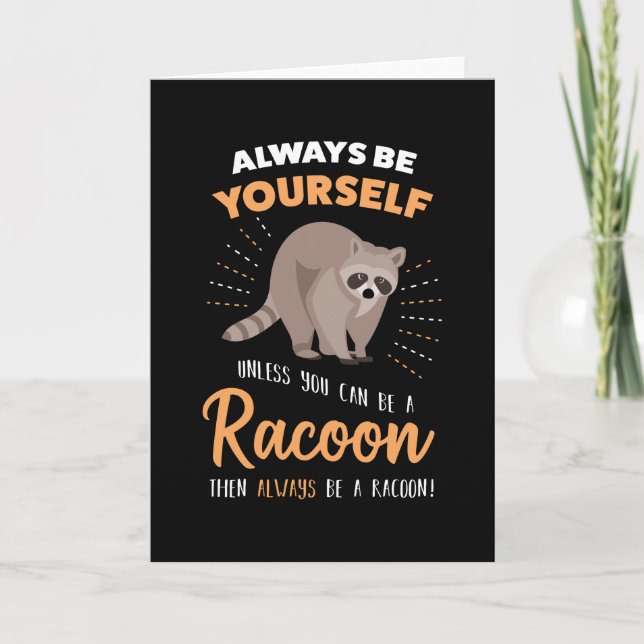 Tarjeta Gracioso Racoon Lover Gift - Cute Raccoon (Anverso)