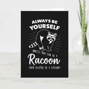 Tarjeta Gracioso Racoon Trash panda Raccoon Gift