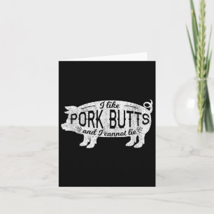 Tarjeta Gracioso Regalo Bbq Me Gusta El Cerdo Y No Puedo