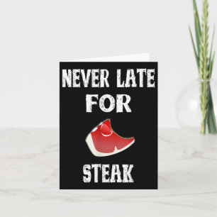 Tarjeta Gracioso Regalo Bbq Nunca Tarde Para El Carne - Pa