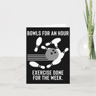 Tarjeta Gracioso Regalo De Boliche Para Lazy Bowlers