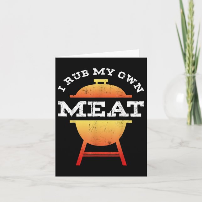 Tarjeta Gracioso Regalo De Chef Bbq _ Yo Ropando Mi Propia (Anverso)