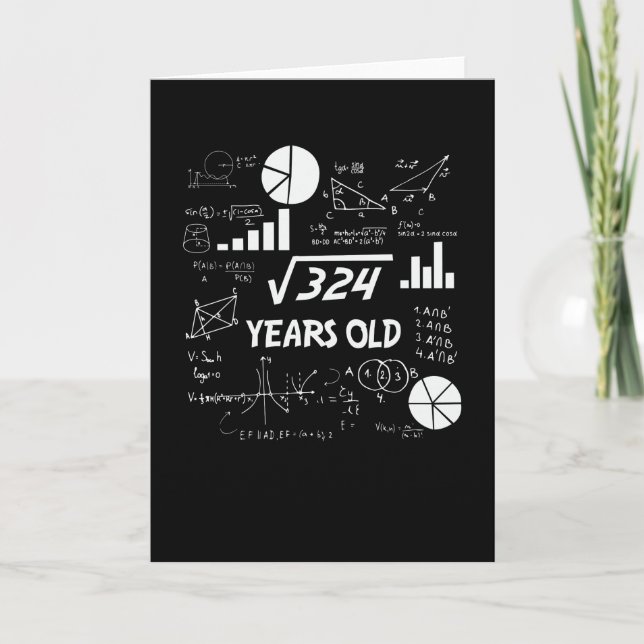 Tarjeta Gracioso regalo de cumpleaños 18 raíz cuadrada (Anverso)
