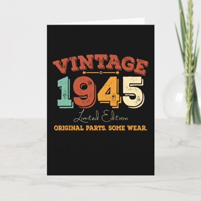 Tarjeta Gracioso regalo de cumpleaños 80 años de antigüeda (Anverso)