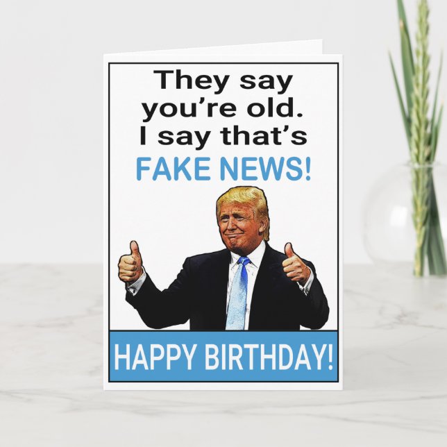 Tarjeta Gracioso regalo de cumpleaños de Trump (Anverso)