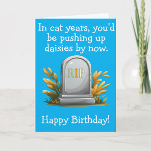 Tarjeta Gracioso regalo de cumpleaños gato Humor oscuro te