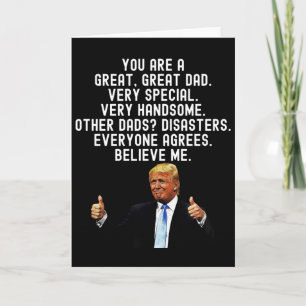 Tarjeta Gracioso regalo de cumpleaños y padre de Trump par