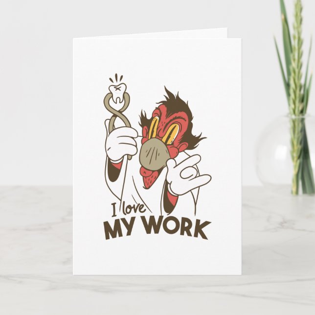 Tarjeta Gracioso regalo de dentista para cirujano dental (Anverso)