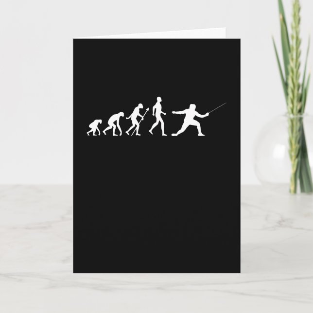 Tarjeta Gracioso regalo de esgrima para hombres y mujeres  (Anverso)