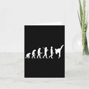 Tarjeta Gracioso Regalo De Evolución De Karate Para Artist