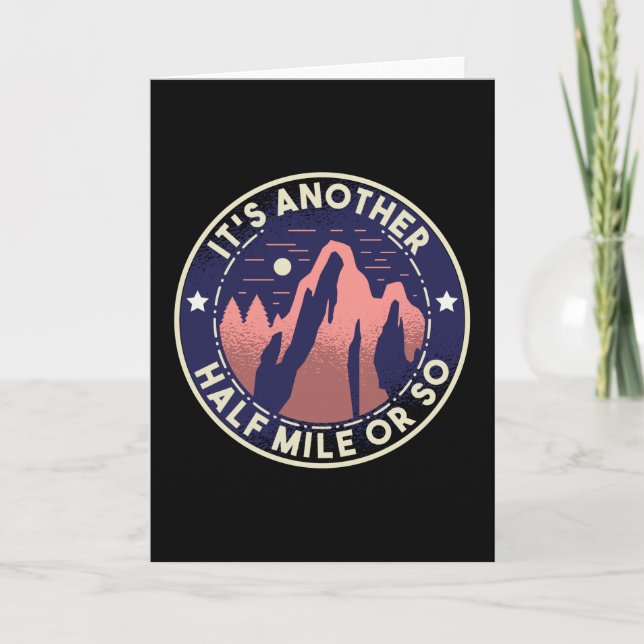 Tarjeta Gracioso regalo de excursión en montaña (Anverso)