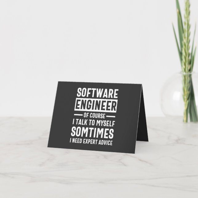 Tarjeta Gracioso regalo de ingeniero de software de progra (Anverso)