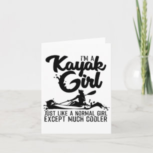 Tarjeta Gracioso Regalo De Kayak Para Mujeres Guay Kayak C