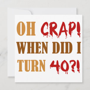 Tarjeta Gracioso regalo de la Mordaza de Cumpleaños 40