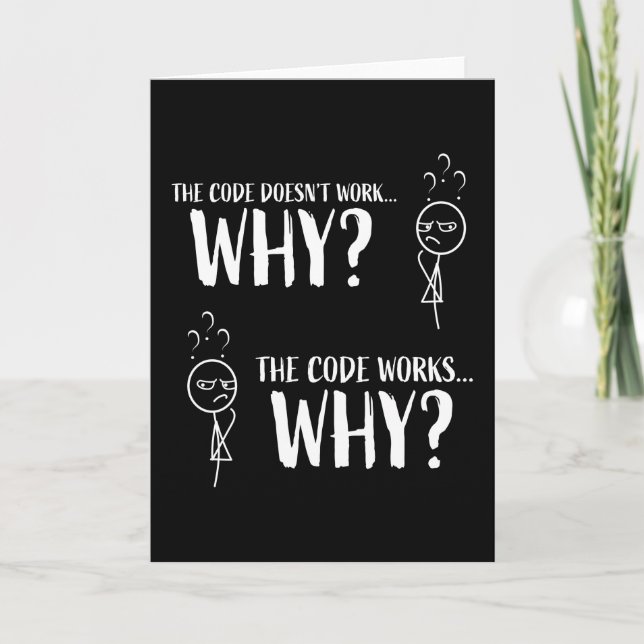 Tarjeta Gracioso regalo de programador de codificación par (Anverso)